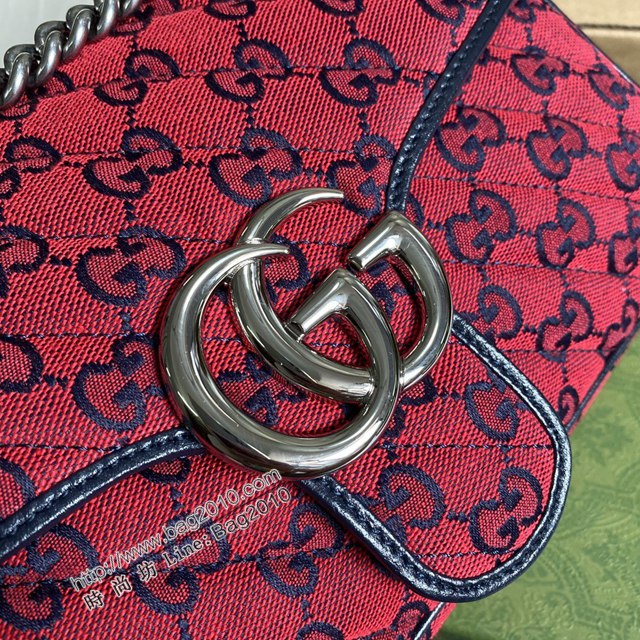 Gucci新款全皮女包 古馳Marmont系列小號鏈條肩背包 Gucci經典款斜挎女包 443497  ydg3263